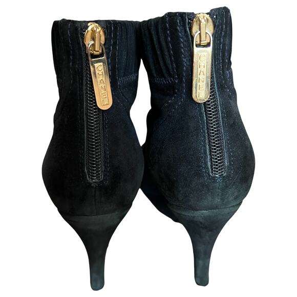 Chanel Blue Suede Ankle Boots, US7/IT 37 - Picture 7 of 16